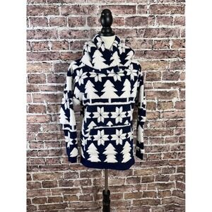 Vera Bradley Jacquard Fleece Hoodie Nordic Forest Stripe NWT Size‎ XS